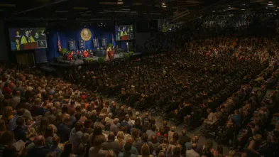 full Zorn arena for commencement